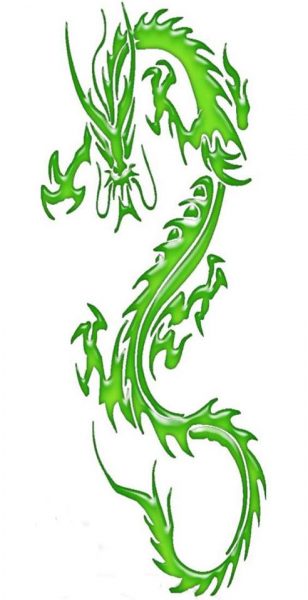 green cartoon dragon