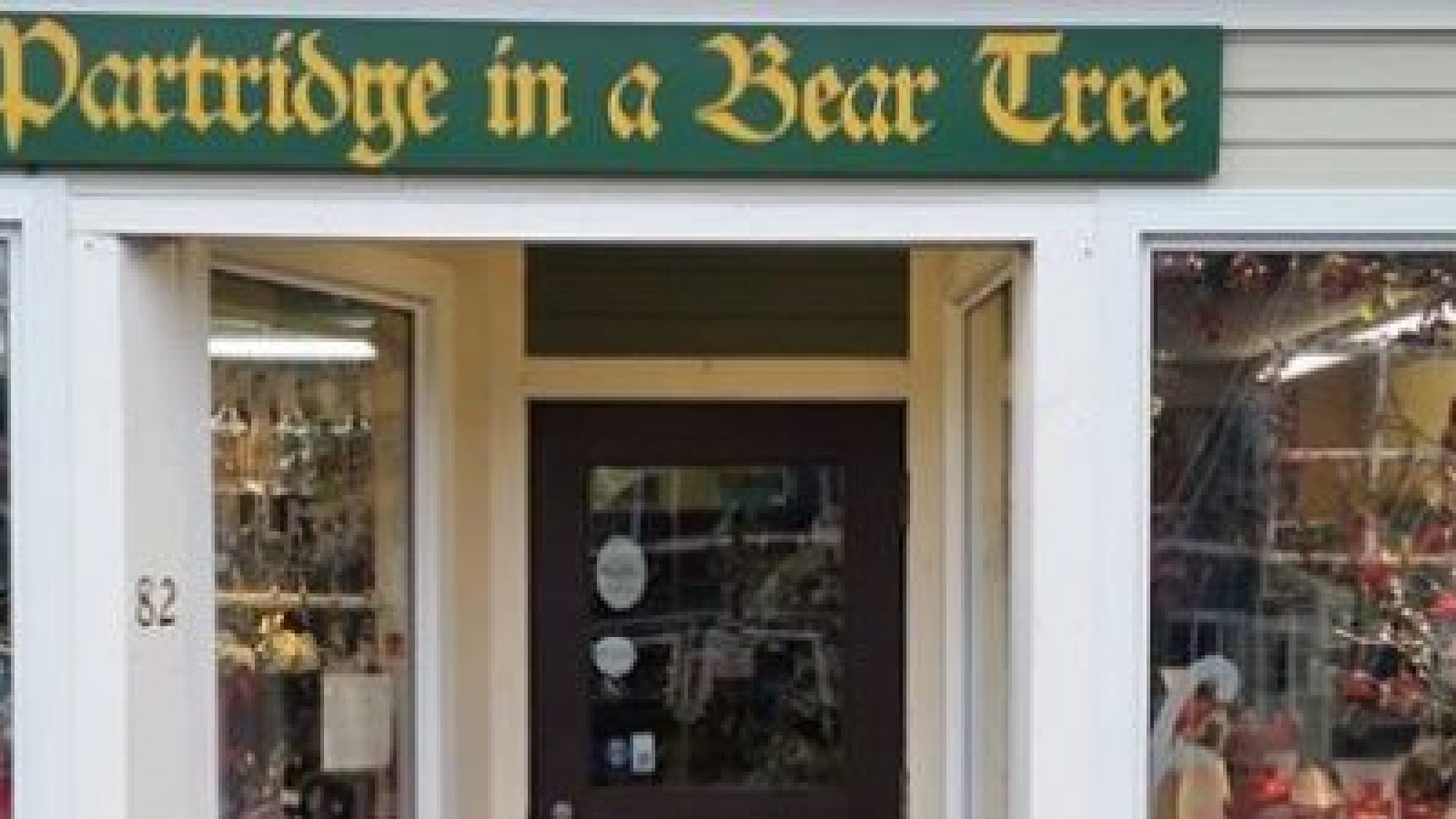 Partridge in a Bear Tree shop front