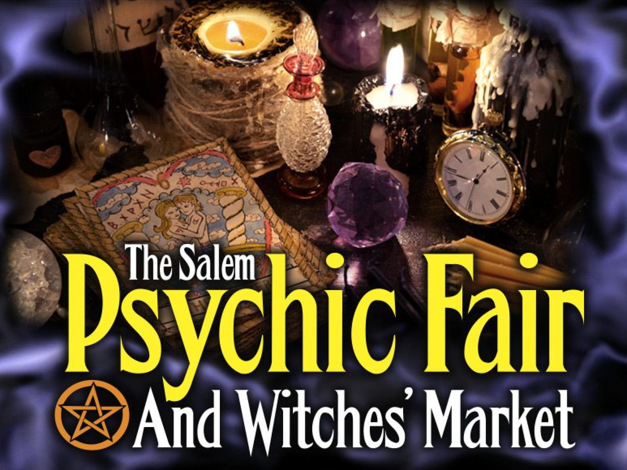 The Salem Psychic Fair and witches market logo