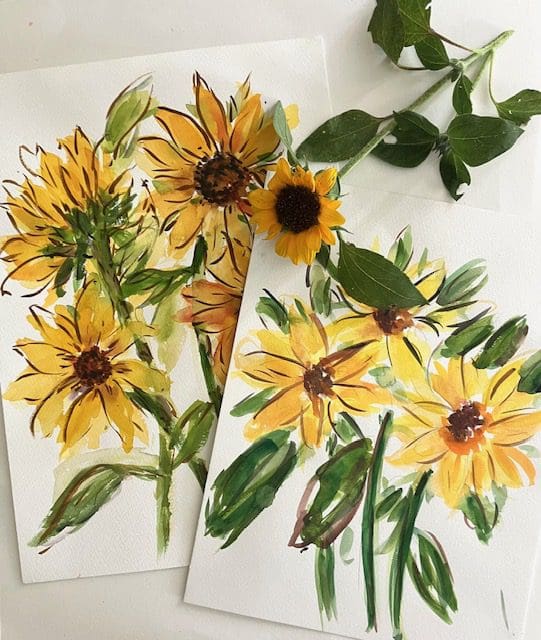 September Sunflowers Watercolor Workshop